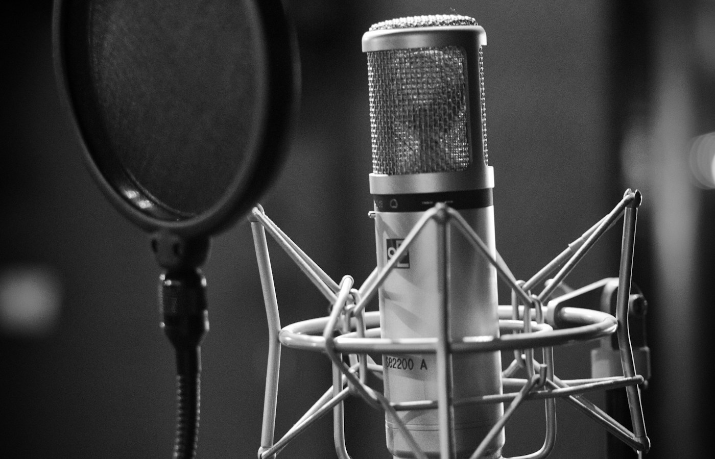 Mikrofon in einem Musikstudio